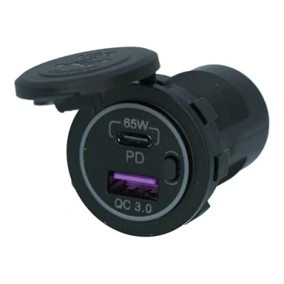 Afbeelding van Carpoint Inbouw Aansluiting USB/USB C 65W Snellader