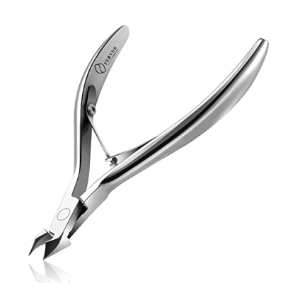 Afbeelding van FERYES nagelriemtondeuse professionele manicure en pedicure nagelriemverwijderaar gereedschap, medische kwaliteit roestvrij staal, 5 mm kaak 1 stuk (zilver)