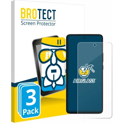 Afbeelding van BROTECT Screenprotector voor Motorola Moto G84 Folie Beschermfolie Beschermglas transparant (3 Stuks)