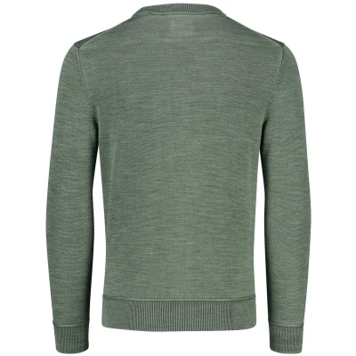 Afbeelding van Gant trui heren ronde hals katoen groen effen 3XL Big &amp; Tall Plus Size