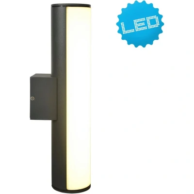 Afbeelding van näve Ledwandlamp voor buiten Flair Aluminium donkergrijs lengte 30 cm IP54 warmwit licht (1 stuk)