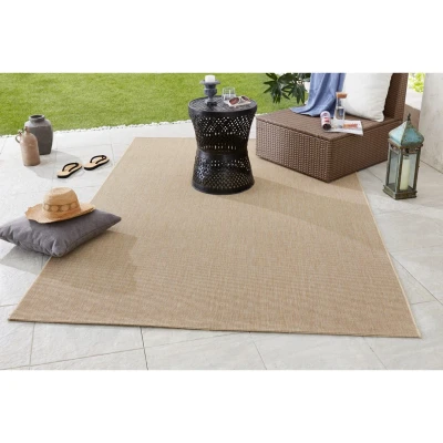 Afbeelding van Binnen &amp; Buiten Vloerkleed Effen Match Beige 80x150 Cm