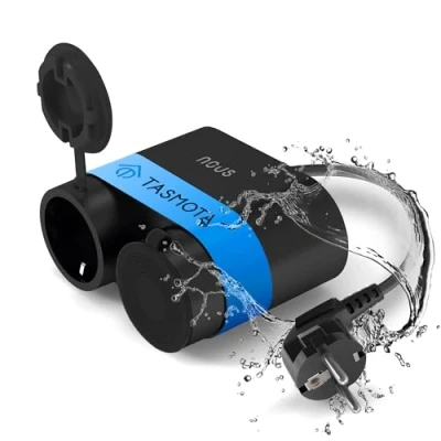 Afbeelding van Tasmota NOUS A4T Slimme buitenstopcontact, IP44 waterdicht, tuinstopcontact, 16 A stopcontact met stroommeter, timer, compatibel Alexa, Google Home Assistant, MQTT, WiFi 2,4 GHz