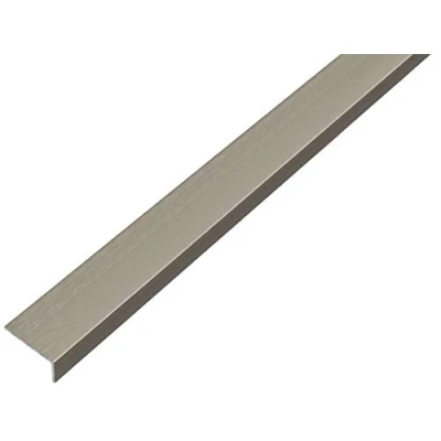 Afbeelding van Alberts 488758 hoekprofiel zelfklevend aluminium, rvs look, donker 1000 x 20 10 mm
