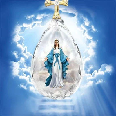 Afbeelding van Ketting met hanger Maria Wonderdadige zilverkleur
