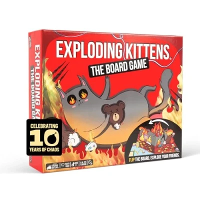 Afbeelding van Exploding Kittens: The Board Game Action Packed Party to Celebrate Kittens&#039; 10th Birthday 2 6 Players Aged 7+ Great For Adults, Teens, Collectors, Kids