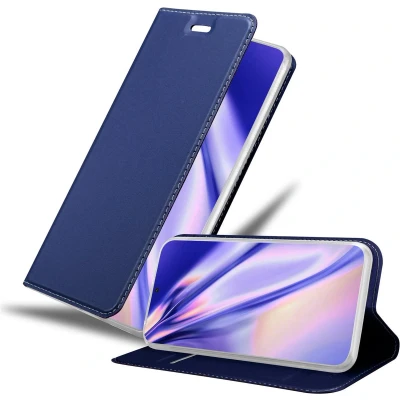 Afbeelding van Cadorabo Hoesje geschikt voor Samsung Galaxy S21 ULTRA in CLASSY DONKER BLAUW Beschermhoes met magnetische sluiting, standfunctie en kaartvakje Book Case Cover Etui