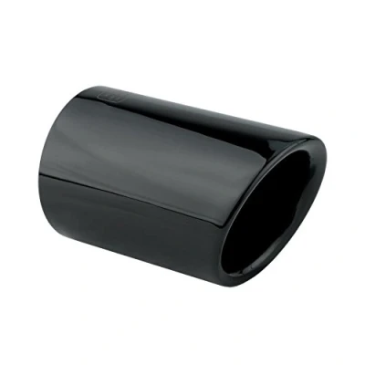 Afbeelding van Uitlaatsierstuk Uitlaat Trim Eindstuk Tip Auto Eindpijp zwart chroom gepolijst roestvrij staal Plug Play compatibel met A1 8X A3 8P 8V Golf 6 VI 7 VII Polo 6R voor 65mm L&amp;P 293