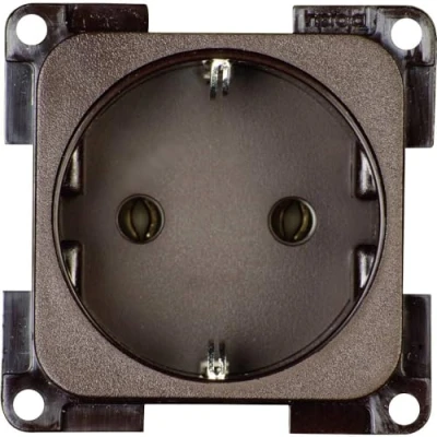 Afbeelding van Inprojal elektrosysteme Inzet geaard stopcontact bruin 102563
