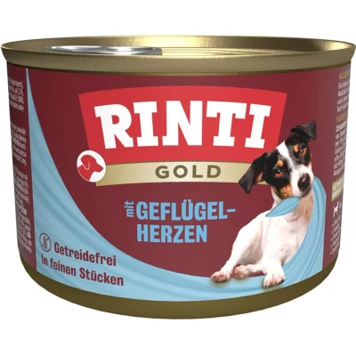 Afbeelding van 24 x 185 g Rinti Gold Hondenvoer Gevogeltehart