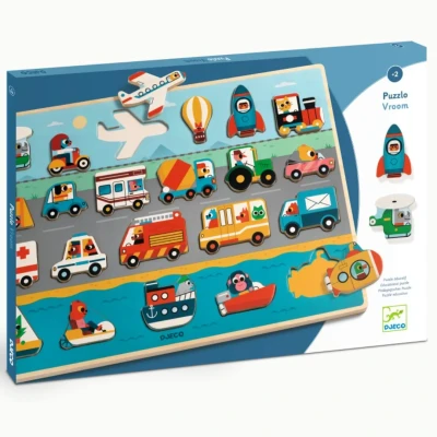 Afbeelding van Djeco reliëfpuzzel puzzlo vroom 22st