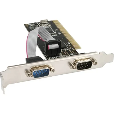 Afbeelding van InLine seriële RS232 PCI kaart met 2 9 pins SUB D poorten