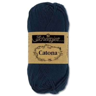 Afbeelding van Frida&#039;s Wollhaus Scheepjes Catona 50 g 100% katoen breien haken Amigurumi 109 kleuren (124 ultramarine)