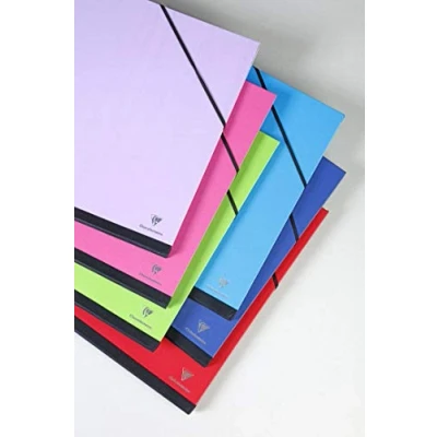 Afbeelding van Clairefontaine 144601C Tekentafel Kleur met elastiekjes 26x33cm assortiment