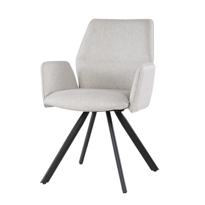 Afbeelding van Livingfurn Diana eetkamerstoel beige Stof