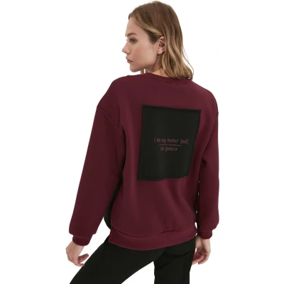 Afbeelding van Trendyol Met Olie Bedrukt Basic Gebreid Sweatshirt