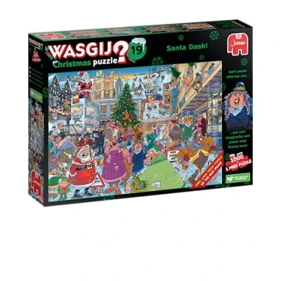 Afbeelding van Wasgij Christmas 19 Puzzel Santa Dash! 2 x 1000 Stukjes