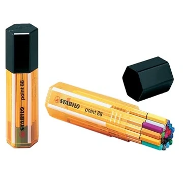 Afbeelding van STABILO Point 88 fineliner, Big box, 20 stuks in geassorteerde kleuren fineliner