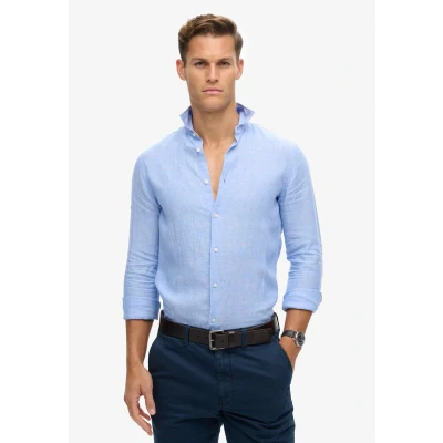Afbeelding van Superdry Casual LONG Sleeve Overhemd, Heren, Maat: Large, Light blue chambray