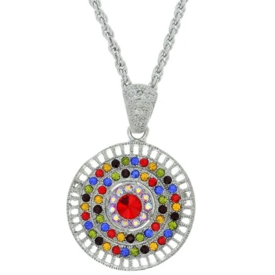 Afbeelding van Behave Ketting met ronde multi color hanger