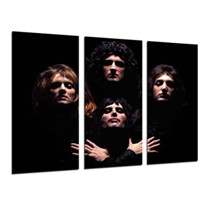 Afbeelding van Afbeeldingen Camara Queen, Freddie Mercury, Brian May, Muziekrock, Bohemian Rhapsody Totale grootte: 97 x 62 cm, XXL, meerkleurig