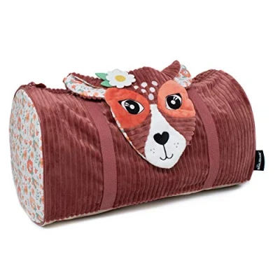 Afbeelding van Les Déglingos Weekendtas voor op reis Melimelos la biche reizen, baby en Ideaal meisjes jongens 48 cm Terracotta