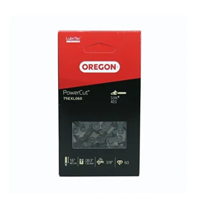 Afbeelding van Oregon PowerCut 3/8&quot; Zaagketting, .063&quot; (1,6 mm), Full Chisel Voor Kettingzaagmodellen Met Een 40 cm (16&quot;) Rail, 60 Aandrijfschakels, Geschikt AEG En Stihl (75EXL)