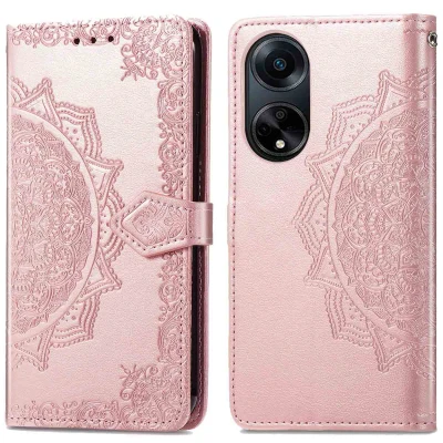 Afbeelding van Oppo A98 Hoesje Kunstleder iMoshion Bookcase Rosé goud Telefoonhoesje