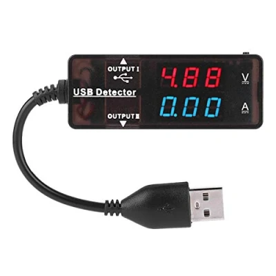 Afbeelding van Dual Display USB Detector Voltmeter Ampèremeter Spanning Stroommeter Batterij Capaciteit Tester Multifunctionele Oplader Stroom Vermogen Elektrische Tester(Tweekleurig)