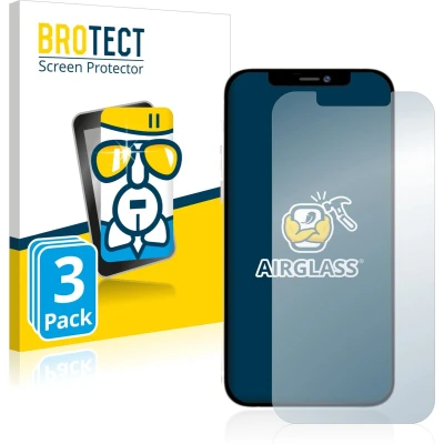 Afbeelding van BROTECT Screenprotector voor Apple iPhone 12 Pro Max Folie Beschermfolie Beschermglas transparant (3 Stuks)
