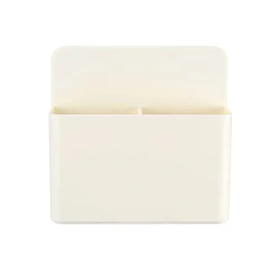Afbeelding van Opbergdoos Voor stiften en Droog Uitwisbare Pennen. Geschikt Magnetische Whiteboards, Koelkastdeuren, Ijzeren Opbergkasten, enz. Wandmontage, Boren Niet Nodig. 1 Stuks, Wit