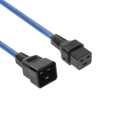 Afbeelding van C19 IEC Lock C20 Verlengkabel 3 x 1,5mm2 2 meter Blauw