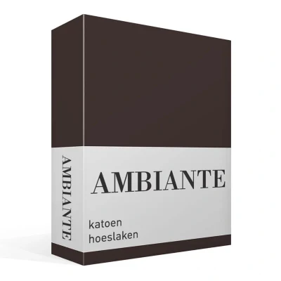 Afbeelding van Ambiante Hoeslaken Katoen Brown 2 persoons (140x200 cm)