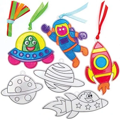 Afbeelding van Baker Ross AX179 zonne energie systeem Zonnevangers Pack van 10, voor kinderen te ontwerpen, decoreren en tonen, creatieve zomer ambachtelijke set, ideaal Kids kunst ambachten projecten