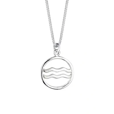 Afbeelding van Elli dames Halsketting dierenriem hanger Waterman symbool filigraan in 925 sterling zilver