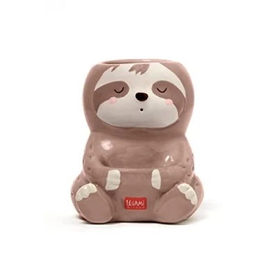 Afbeelding van Legami Penhouder van keramiek, Desk Friends, 9,2 x 10,4 cm, motief: Sloth, voor bureau, handbeschilderd