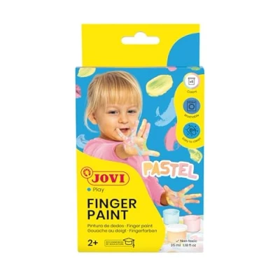 Afbeelding van Vingerverf Jovi set à 6 pastelkleuren 35ml