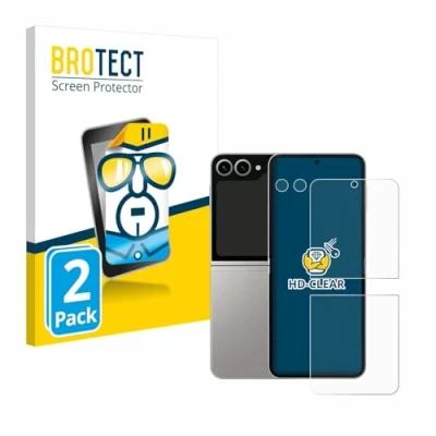 Afbeelding van BROTECT Screenprotector voor Samsung Galaxy Z Flip6 (Voor+Camera) Folie Beschermfolie transparant (2 Stuks)