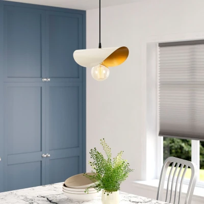 Afbeelding van Tools Wit en Goud Metalen 1 lichts hanglamp Menzzo
