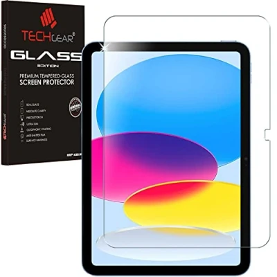 Afbeelding van TECHGEAR iPad 10 10,9 inch 2022 glas Schermbeschermer, Gehard Screen Protector [9H Hardheid] [Crystal Clarity] [Krasbestendig] [No Bubble] voor 10e generatie…