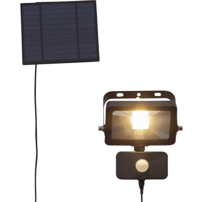 Afbeelding van Star Trading Solar Spotlight Powerspot, zwart, verlichting, LED, schemersensor, bewegingssensor, warm wit, buiten, 15 cm
