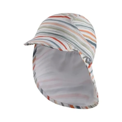 Afbeelding van Sterntaler Peaked cap met nekbescherming, witte strepen