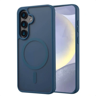 Afbeelding van Samsung Galaxy S24 MagSafe Hoesje Kunststof imoshion Hardcase/Backcover Donkerblauw Telefoonhoesje