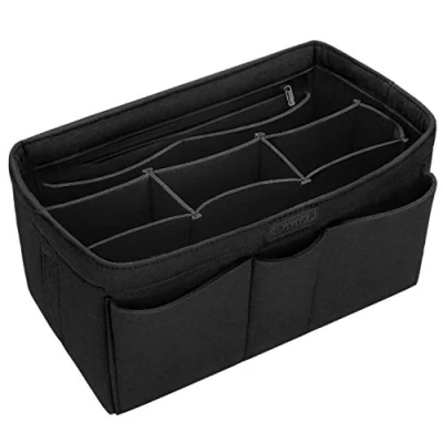 Afbeelding van Ropch Handtas organizer van vilt, interieur opbergtas met meerdere zakken, Zwart, L