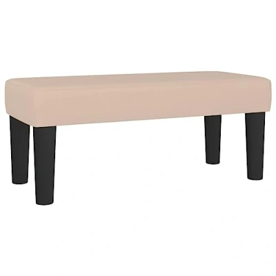 Afbeelding van vidaXL Bankje 70x30x30 cm kunstleer cappuccinokleurig