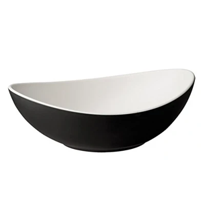 Afbeelding van APS 84133 HALFTONE zwart/witte melamine schaal, 17, 5 x 13, 6, cm 0,35 l