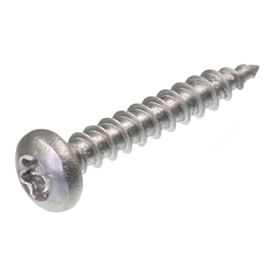 Afbeelding van SECCARO Spaanplaatschroef halfronde kop 4 x 25 mm, roestvrij staal V2A VA A2, houtschroef met volledige schroefdraad, TX/binnenzeskant, 250 stuks