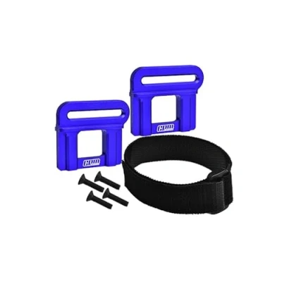 Afbeelding van Aluminium 7075 Alloy Battery Hold Down Retainer For Traxxas 1:8 4WD Maxx Slash 6S Brushless Short Course Truck 102076 4 / Sledge Monster 95076 Upgrades Blue