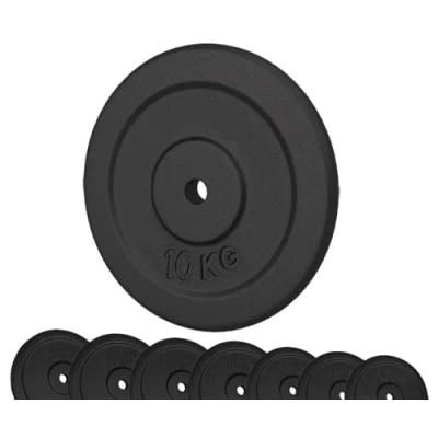 Afbeelding van G5 HT SPORT Halterschijven van gietijzer, diameter 25 mm, voor fitnessstudio en thuisgym, 0,5 tot 20 kg, halters lange (1 x 10 kg)