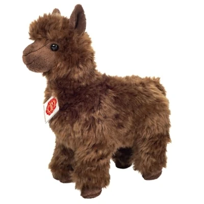 Afbeelding van Hermann Teddy Knuffeldier Alpaca zachte pluche stof premium knuffels bruin 24 cm Alpacas